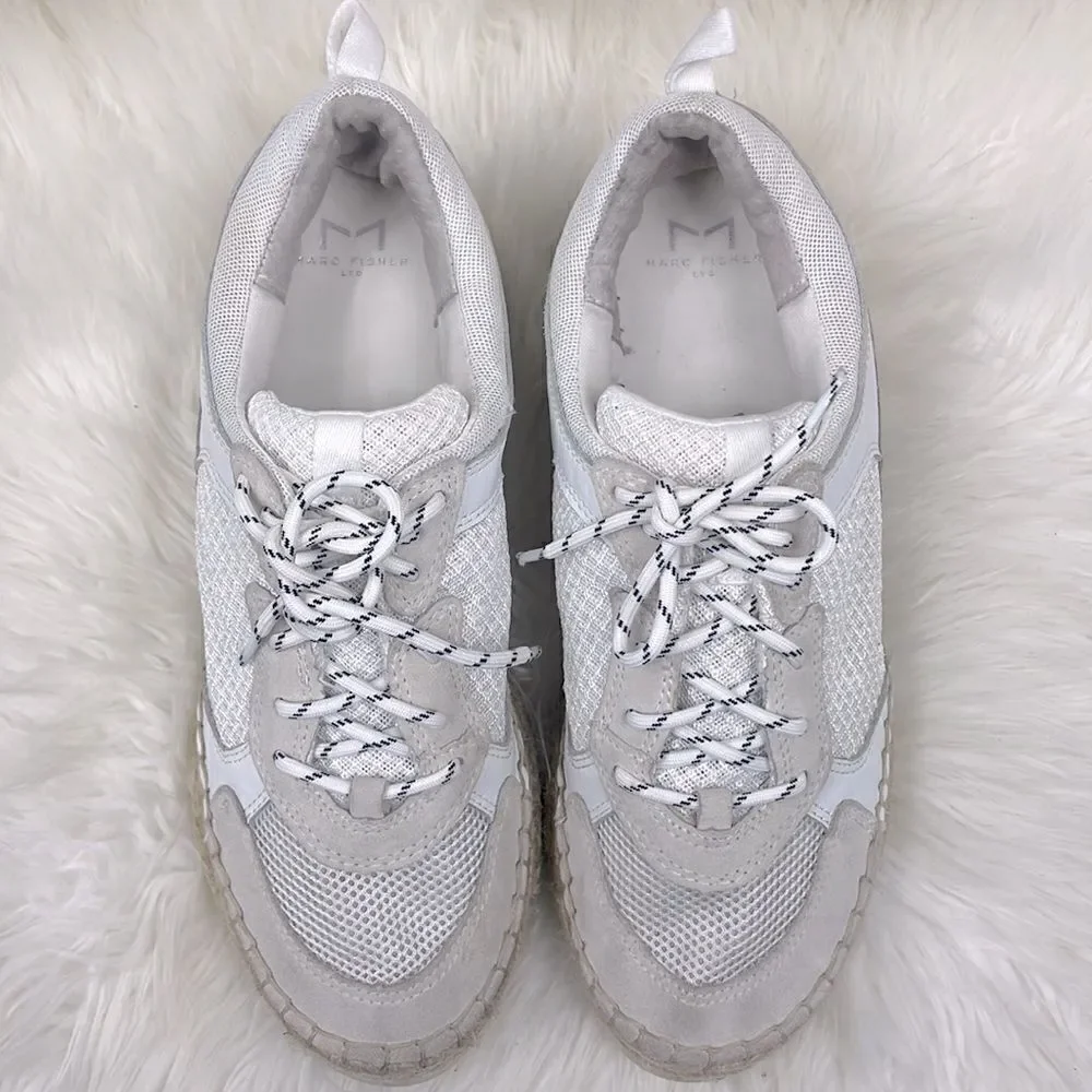 Marc Fisher | espadrille sneakers 8.5 white & cream.